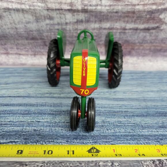 Scale models 1/16 scale Oliver row crop 70 diecast n/frontend tractor green/red - Picture 3 of 8